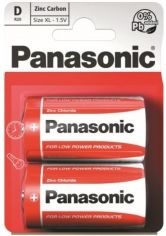 Акція на Батарейка Panasonic Red Zinc R20 BLI 2 Zink-Carbon (R20REL/2BPR) від MOYO