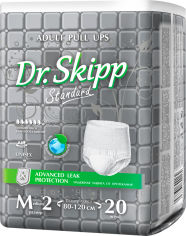 Акция на Подгузники-трусики для взрослых Dr.Skipp Размер M-2 80-120 см 20 шт (6936631120050/6936631300162) от Rozetka
