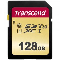 Акція на Карта памяти TRANSCEND SDXC 128GB Class 10 UHS-I U1 R95/W60 MB/s (TS128GSDC500S) від MOYO