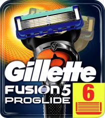 Акція на Сменные картриджи для бритья (Лезвия) мужские Gillette Fusion5 ProGlide 6 шт (7702018365937) від Rozetka UA