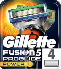 Акція на Сменные картриджи для бритья (лезвия) мужские Gillette Fusion5 ProGlide Power 4 шт (7702018085576) від Rozetka UA