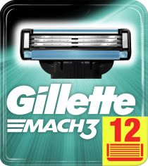 Акція на Сменные картриджи для бритья (лезвия) мужские Gillette Mach3 12 шт (3014260323240) від Rozetka UA