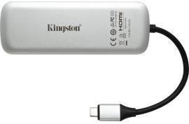 Акція на USB Хаб KINGSTON Nucleum 7-in-1 USB-C кабель + USB 3.0, HDMI, SD, microSD, Power Pass through,Type-C ports від MOYO