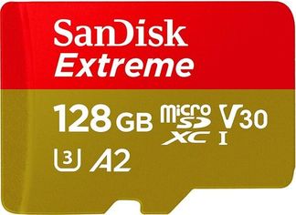 Акция на Карта памяти Sandisk microSDXC 128GB Class 10 UHS-I U3 Extreme Pro V30 R160MB/s от MOYO