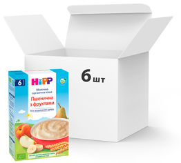 Акція на Упаковка органических молочных каш HiPP Пшеничная с фруктами 6 пачек по 250 г (9062300425953_9062300440253) від Rozetka UA