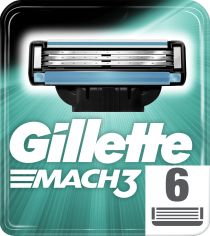 Акція на Сменные картриджи для бритья (Лезвия) мужские Gillette Mach3 6 шт (7702018408832) від Rozetka UA