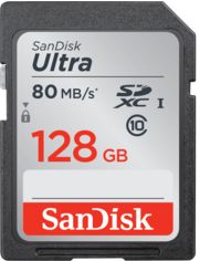 Акція на SanDisk 128GB Sdxc Class 10 UHS-I Ultra (SDSDUNC-128G-GN6IN) від Y.UA