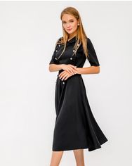 Акция на Сдержанное платье с рюшами от Gepur
