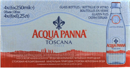 Акція на Упаковка минеральной негазированной воды Acqua Panna 0.25 л х 24 бутылки (8002270057625) від Rozetka UA