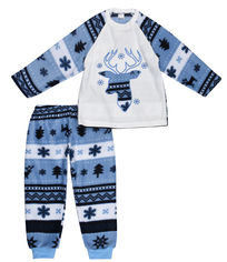 Акція на Пижама (футболка с длинными рукавами + штаны) Lito dy-22689 98-104 см Сине-белая (2000000354354) від Rozetka UA