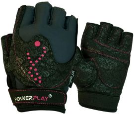 Акція на Перчатки для фитнеса PowerPlay Womens 1744 XS Black Print (PP_1744_XS_Black) від Rozetka UA