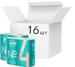 Акция на Упаковка туалетной бумаги Grite No4 146 отрывов 2 слоя 16 шт по 4 рулона (4770023350371) от Rozetka UA