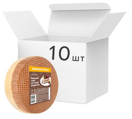 Акция на Упаковка вафельных коржей для торта Lekorna с добавлением какао 140 г х 10 шт (4820143331177) от Rozetka UA