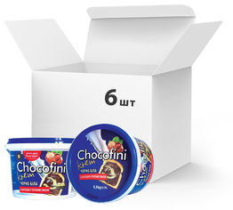 Акція на Упаковка пасты шоколадно-ореховой Chocofini Krem Черно-белой 6 шт х 800 г (881650) від Rozetka UA