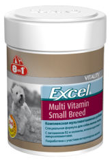Акція на Мультивитаминный комплекс 8in1 Excel Multi Vitamin Small Breed для собак мелких пород таблетки 70 шт (4048422109372) від Rozetka UA