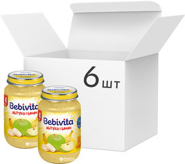 Акція на Упаковка фруктового пюре Bebivita Яблоко и банан с 4 месяцев 190 г х 6 шт (4018852021445) від Rozetka UA