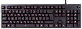 Акція на Клавиатура Logitech G413 Carbon RUS USB Red Led (920-008309) від Eldorado
