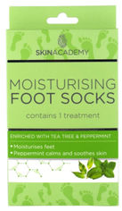 Акція на Увлажняющие носочки для ног Skin Academy Tea Tree & Peppermint 1 пара (5031413989939) від Rozetka UA
