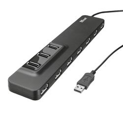 Акція на USB-хаб TRUST Oila 10 Port USB 2.0 Black від MOYO