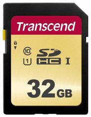 Акція на Карта памяти Transcend SDHC 32GB C10 UHS-I U1 R95/W60 MB/s (TS32GSDC500S) від MOYO