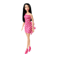 Акция на Лялька Barbie Блискуча Рожева сукня у смужку (T7580/FXL70) от Будинок іграшок