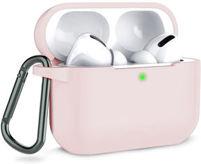 Акція на Чехол для наушников Tpu Case with Belt Pink Sand for Apple AirPods Pro від Stylus