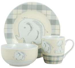 Акція на Набор детской посуды на 1 персону из 3 предметов Limited Edition Elephants (HYT17176) від Stylus