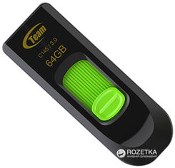 Акция на Team C145 USB 3.0 64GB Green (TC145364GG01) от Rozetka UA
