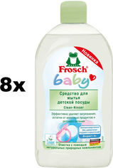 Акція на Упаковка бальзама для мытья детской посуды Frosch Baby 500 мл х 8 шт (4009175523556) від Rozetka UA
