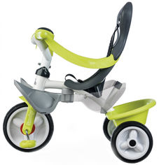 Акція на Велосипед детский Smoby Toys металлический с козырьком, багажником и сумкой зеленый (741100) (3032167411006) від Rozetka UA