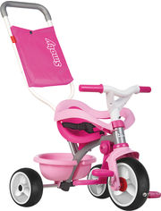 Акція на Детский металлический велосипед Smoby Be Move с багажником и сумкой-конвертом Розовый (740404) (3032167404046) від Rozetka UA