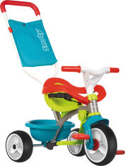 Акція на Детский металлический велосипед Smoby Be Move с багажником и сумкой-конвертом Голубо-зеленый (740401) (3032167404015) від Rozetka UA