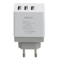 Акция на Golf Usb Wall Charger 3xUSB 3.4A White (GF-U3) от Stylus