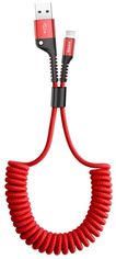Акція на Кабель Baseus Fish-eye Spring Cable USB – Lightning 1м 2.0A Red (CALSR-09) від Rozetka UA