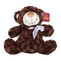 Акція на Ведмідь GRAND коричневий з бантом 25 см (2502GMB) від Будинок іграшок