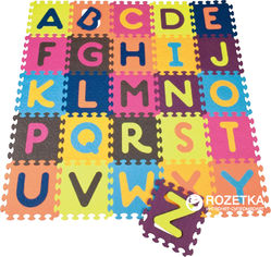 Акція на Детский коврик-пазл Battat ABC 26 элементов (BX1210Z) від Rozetka UA