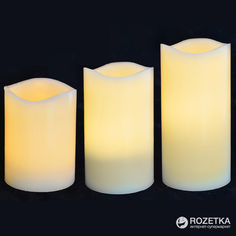Акция на Набор восковых LED свечей для улицы Новогодько (YES! Fun) 3 шт. (710339)(5056137108763) от Rozetka UA