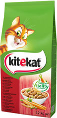 Акция на Сухой корм для котов Kitekat Говядина с овощами 12 кг (5900951013065) от Y.UA