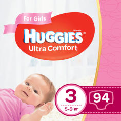 Акция на Подгузники Huggies Ultra Comfort 3 Giga для девочек 94 шт. (5029053543666) от Rozetka UA