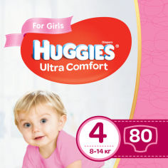 Акція на Подгузники Huggies Ultra Comfort 4 Giga для девочек 80 шт. (5029053543680) від Rozetka UA