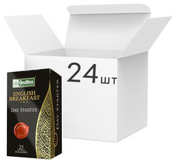 Акція на Упаковка чая черного пакетированного Qualitea Цейлон Английский завтрак 24 шт по 25 пакетиков (4820053770486) від Rozetka UA