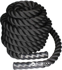 Акція на Канат LiveUp Battle Rope для кроссфита 9 м Black (LS3676-9) від Rozetka UA
