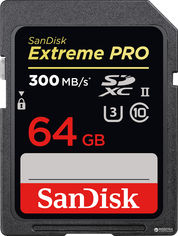 Акция на SanDisk SDXC Extreme Pro 64GB C10 UHS-II U3 (SDSDXPK-064G-GN4IN) от Rozetka UA