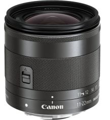 Акція на Объектив Canon EF-M 11-22 f/4.0-5.6 IS STM (7568B005) від MOYO
