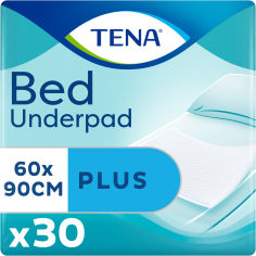 Акція на Одноразовые пеленки впитывающие Tena Bed Plus 60x90 см 30 шт (7322540800760) від Rozetka UA
