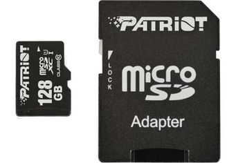 Акція на Карта памяти Patriot microSDXC 128GB Class 10 UHS-I LX + SD-адаптер від MOYO