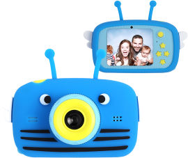Акция на Цифровой детский фотоаппарат XoKo KVR-100 Bee Dual Lens Голубой (KVR-100-BL) (9869201149885) от Rozetka UA
