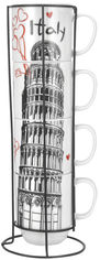 Акція на Набор кружек Limited Edition Italy на металлической подставке 4 шт (B1163-09359-3) від Rozetka UA