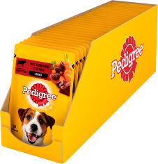 Акція на Упаковка влажного корма Pedigree для взрослых собак Говядина, ягненок в соусе 24х100 г (5900951262555) від Rozetka UA