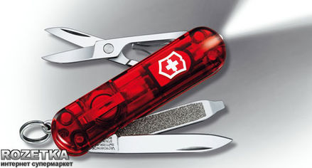 Акція на Швейцарский нож Victorinox SwissLite Red Transparent (0.6228.T) від Rozetka UA